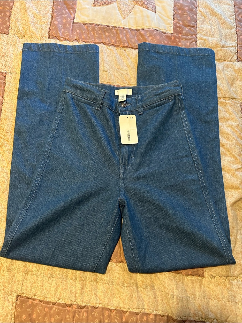 H&M Women's Straight-Leg Jeans in Blue